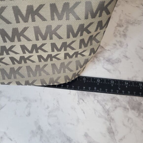 Michael Kors Jet Set Travel Top Zip Signature Monogram Tote Silver Designer - Picture 12 of 14